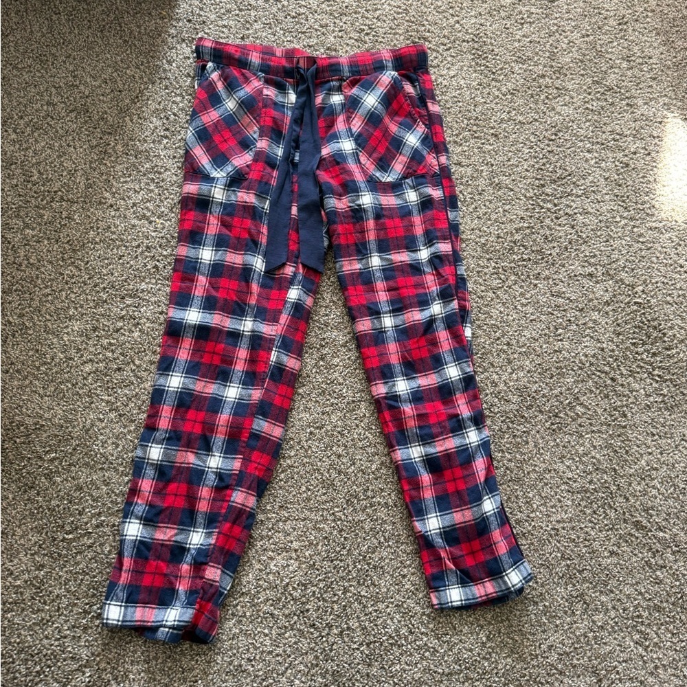 Aerie Red and Blue Plaid Lounge Pants